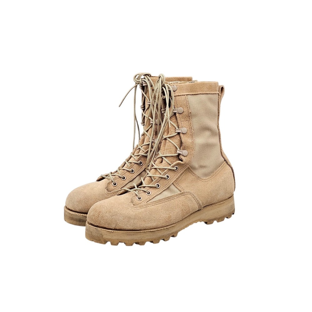 Belleville Mens Size 9 R US EUC Tan Suede Army Vibram Sole Gore Tex Combat Boots - Picture 3 of 8